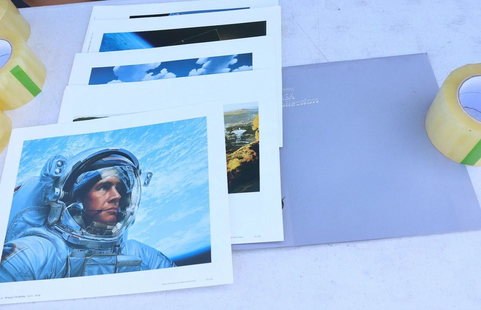 Vintage Selections from the NASA Art Collection 12 Photo Art Prints Portfolio