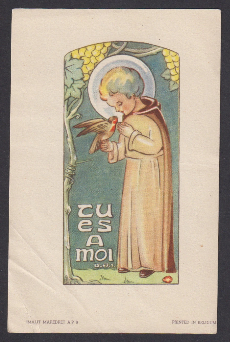 Holy card antique de Jesus Niño santino image pieuses estampa