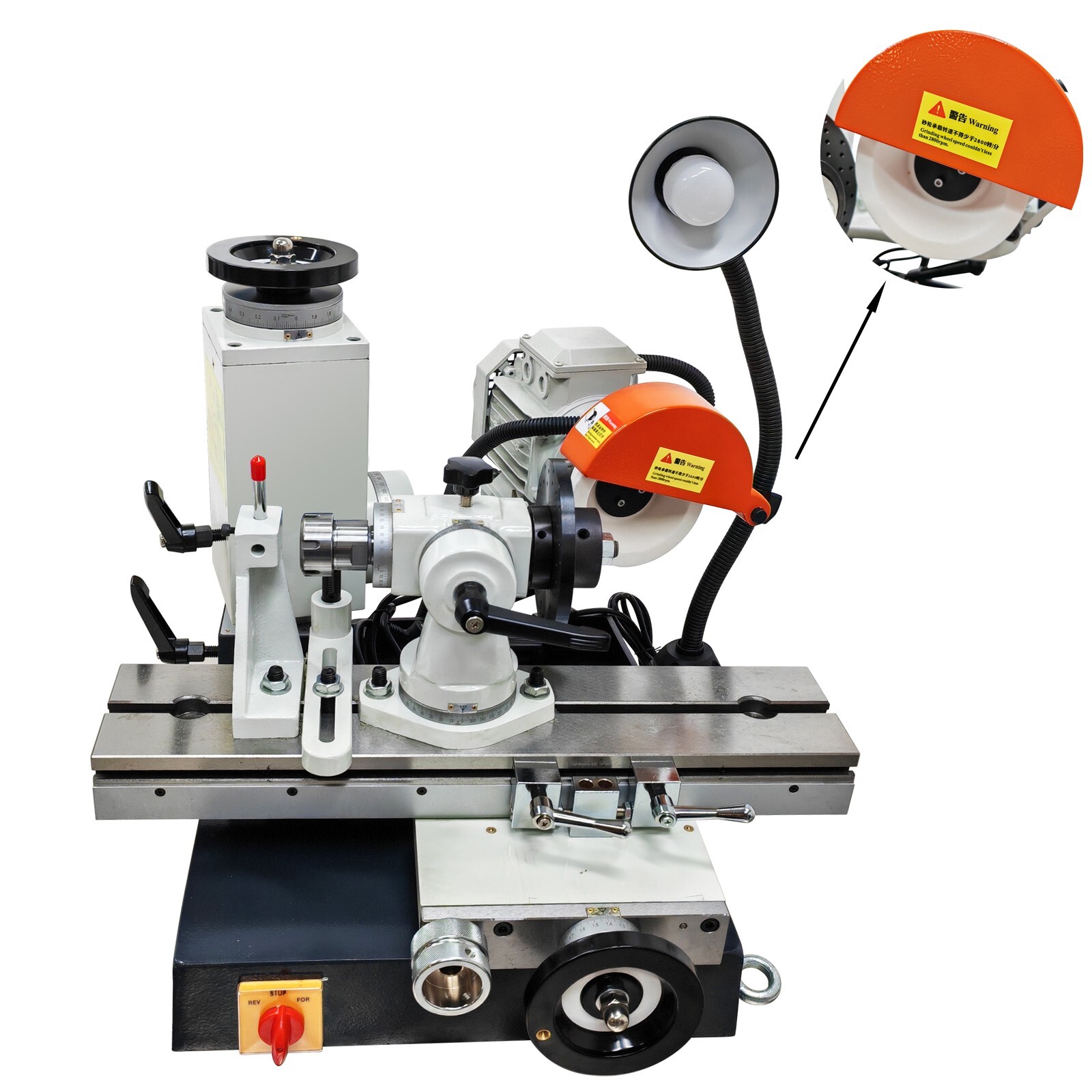 Universal Metal Cutting Tool Grinding Machine with 50HC Accessories 220V 0.7HP