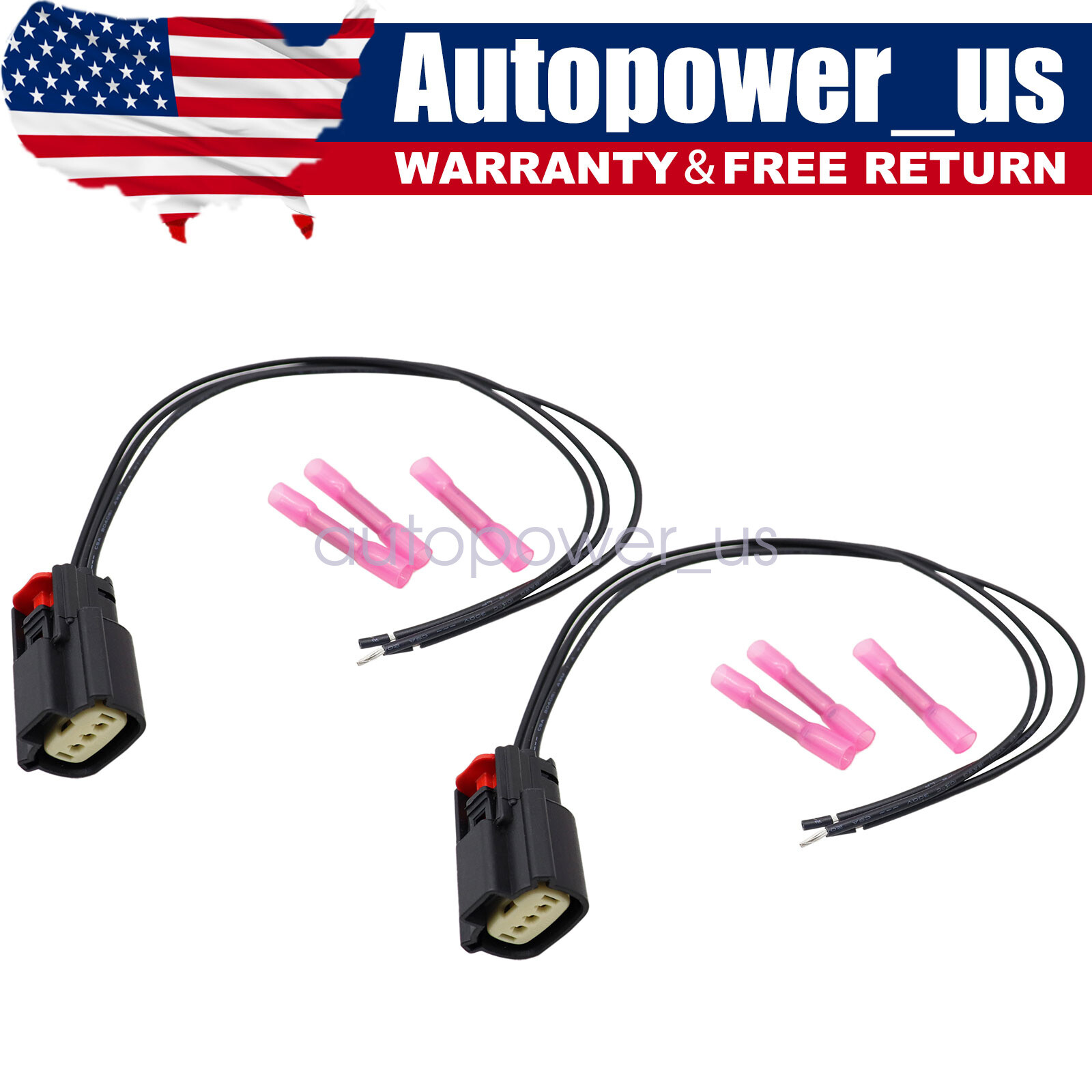 2Pcs Ignition Coil Connector Harness Plug For 2013-2019 Ford V6 V8 Flex F150