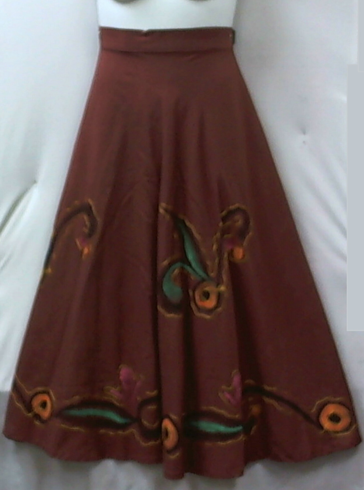 Women Clothing Cotton Long Wrap Skirt Summer Dress African Brown Free Size