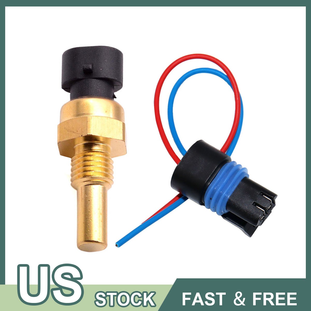 Coolant Temperature Temp Sensor W/ Connector For GMC Canyon Envoy 812608814