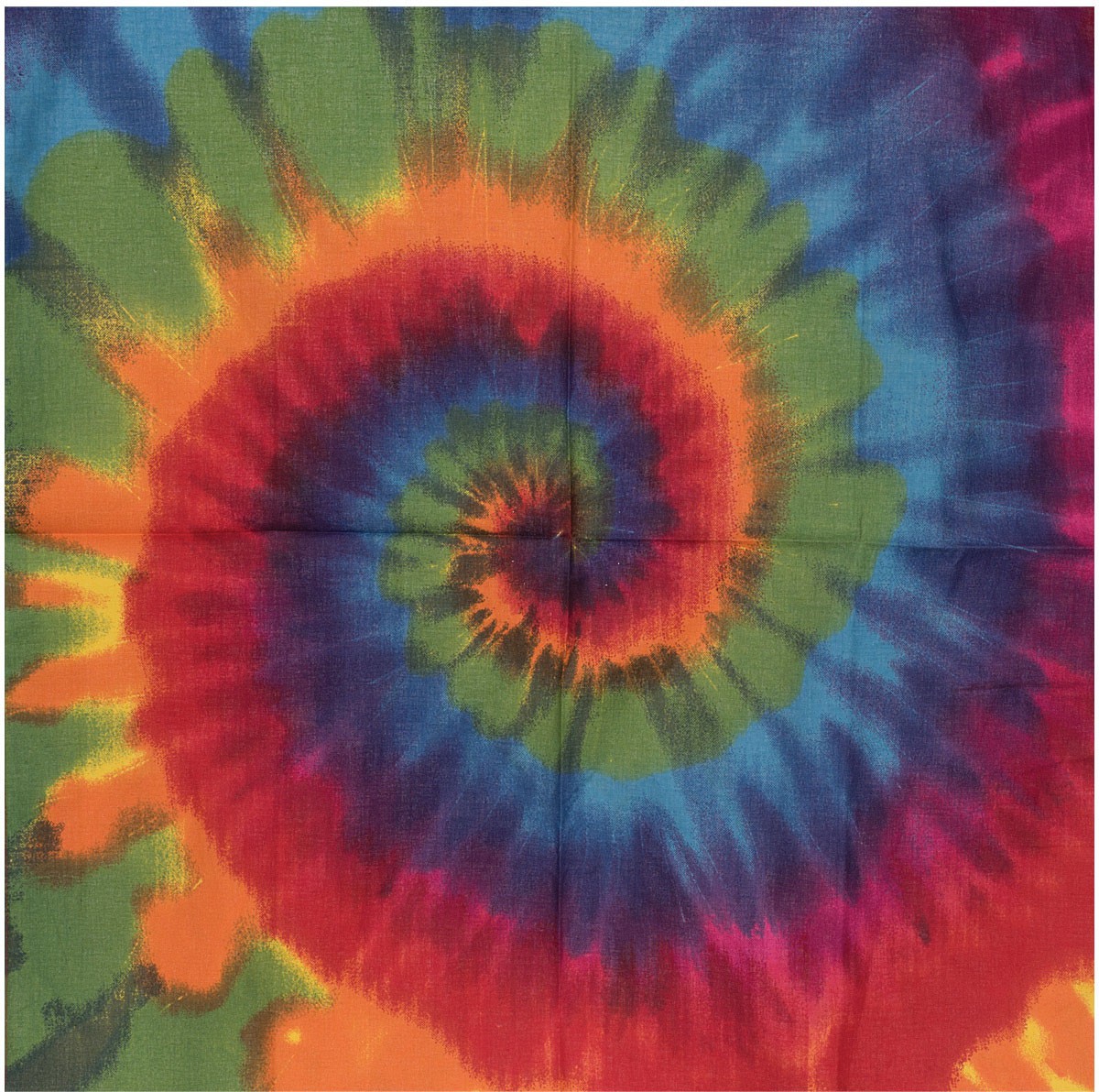 Carolina Manuf Tie Dye Rainbow Bandanas - Vibrant and Stylish Bandana with UPC
