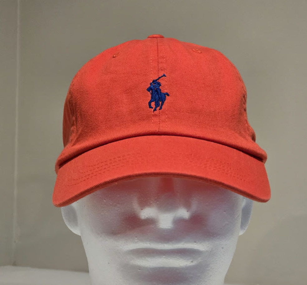 Polo Ralph Lauren Men's One Size Cotton Chino Adjustable Ball Cap Orange