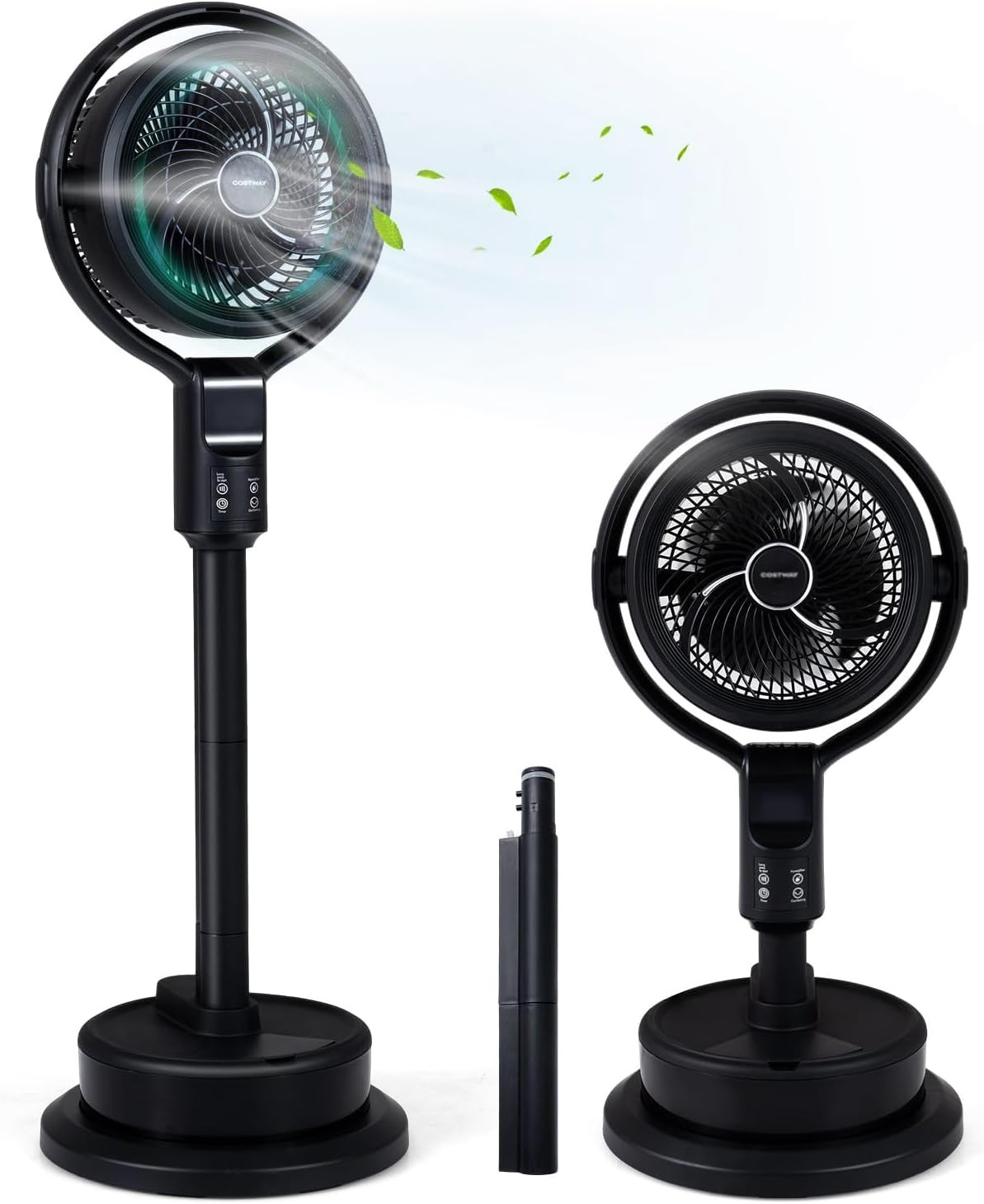 Misting Pstal Fan, Air Circulator w/ 90° Auto Oscillat,