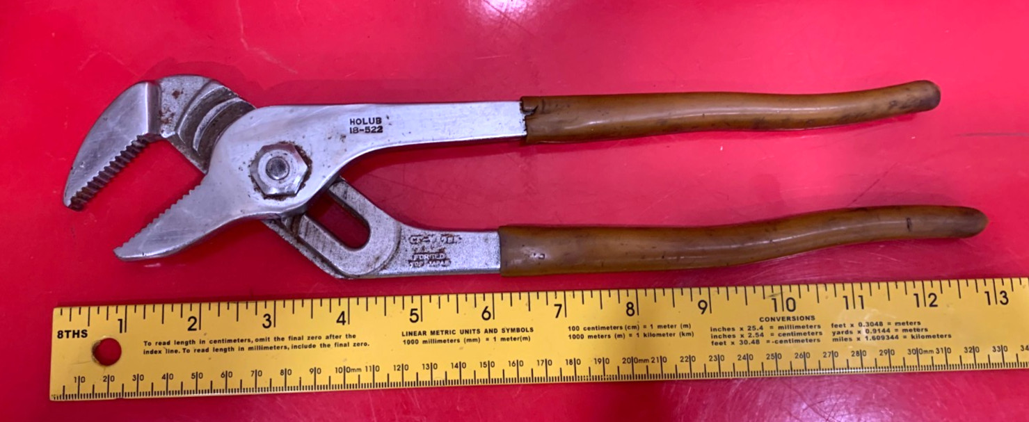 HOLUB GROOVE JOINT PLIEERS model 18-522 JAPAN VINTAGE 13" LONG