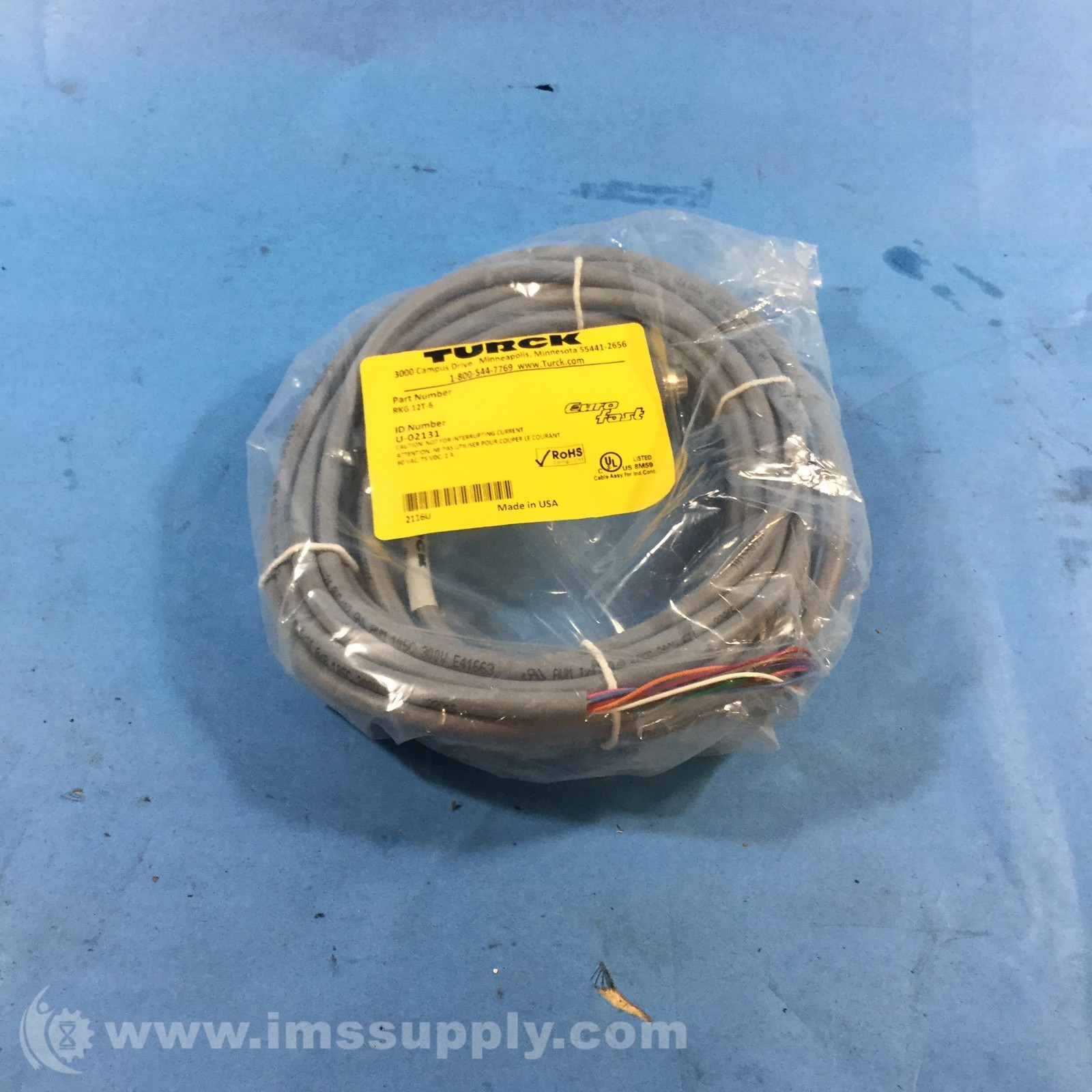 Turck RKG 12T-6 M12 Eurofast Cordset FNIP