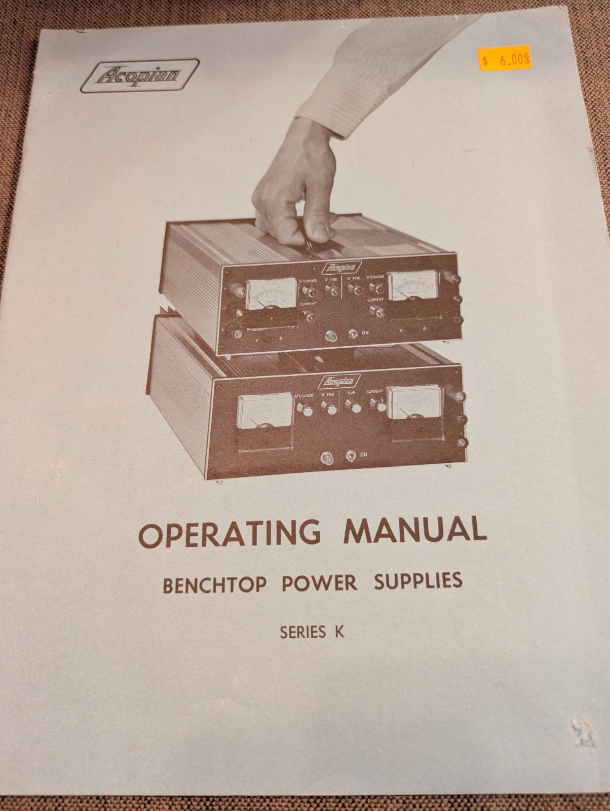 Operating Manual for Acopian Benchtop Power Supplies Series K