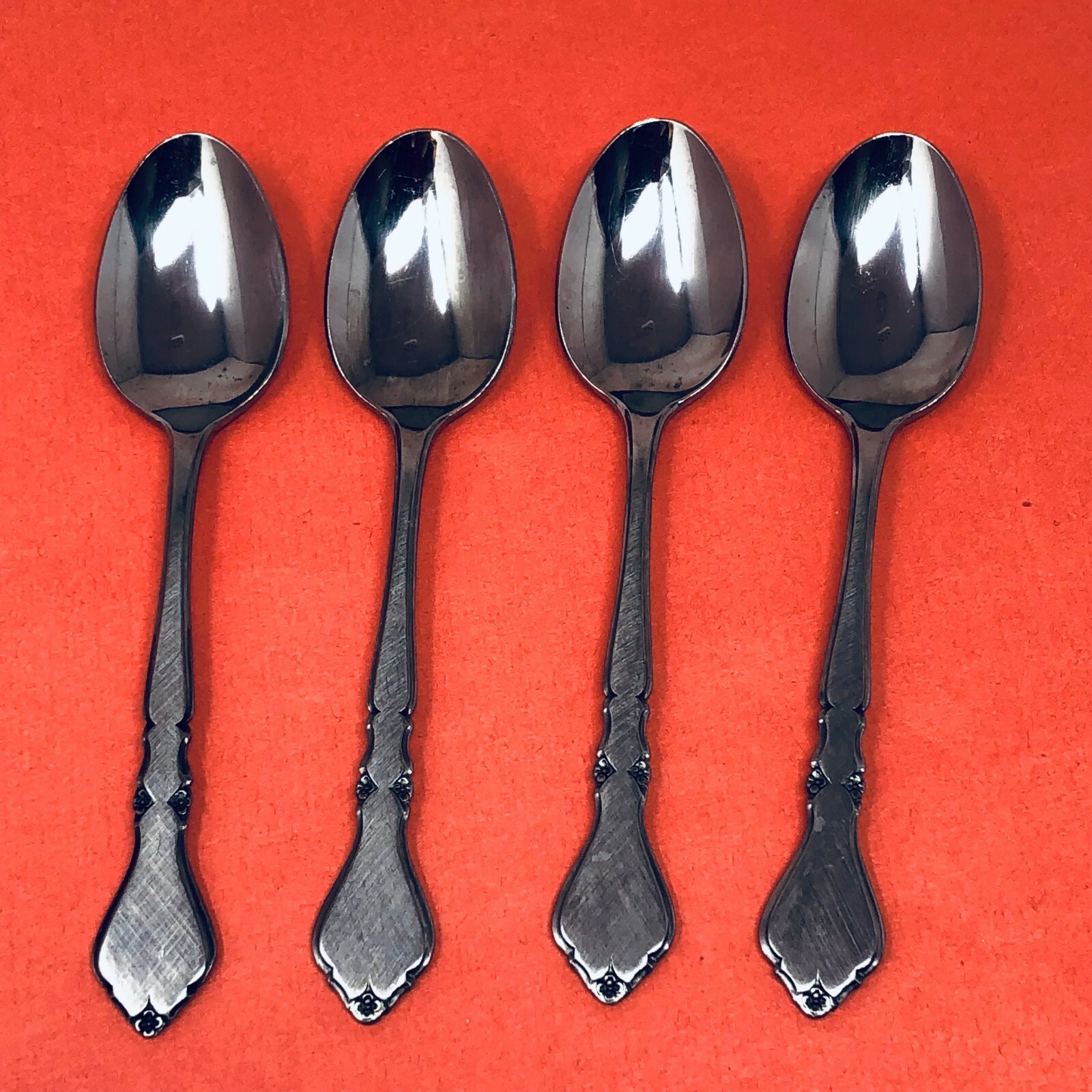 Rogers Stainless Flatware Korea DORCHESTER Set of 4 Teaspoons