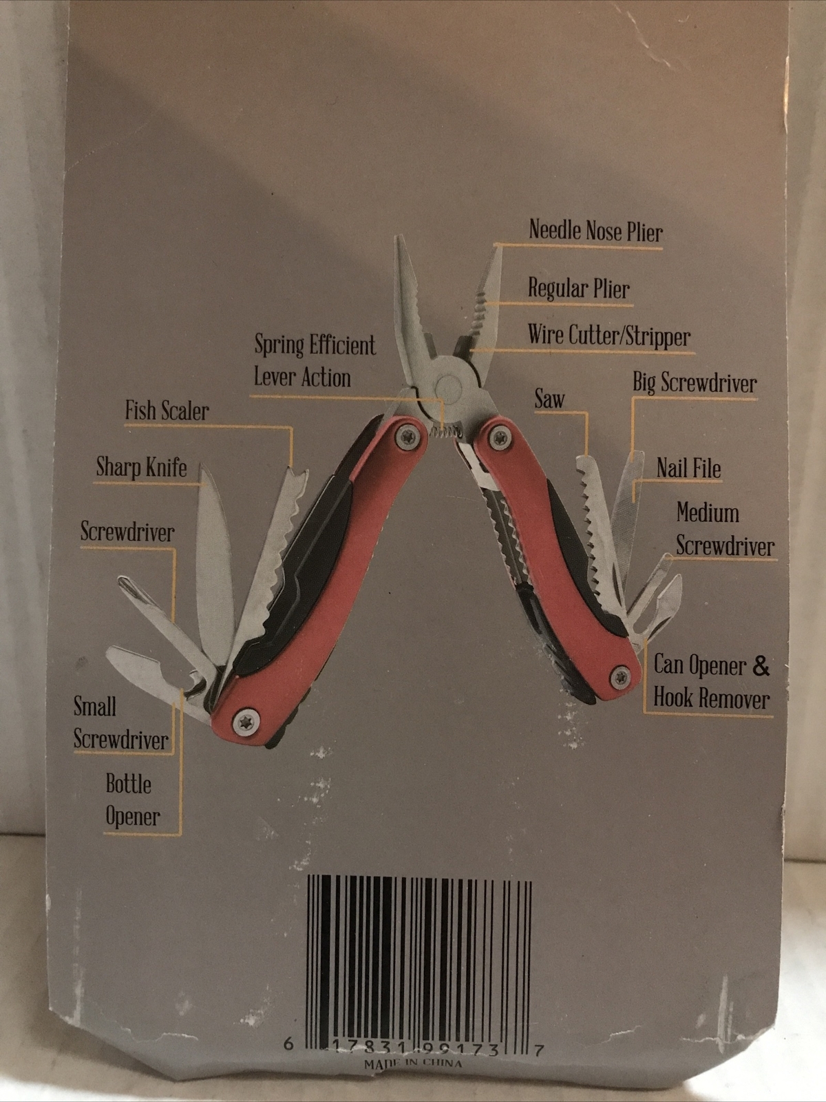 Tuff Work 15-in-1 Multi-Tool Red (2-PO-104)