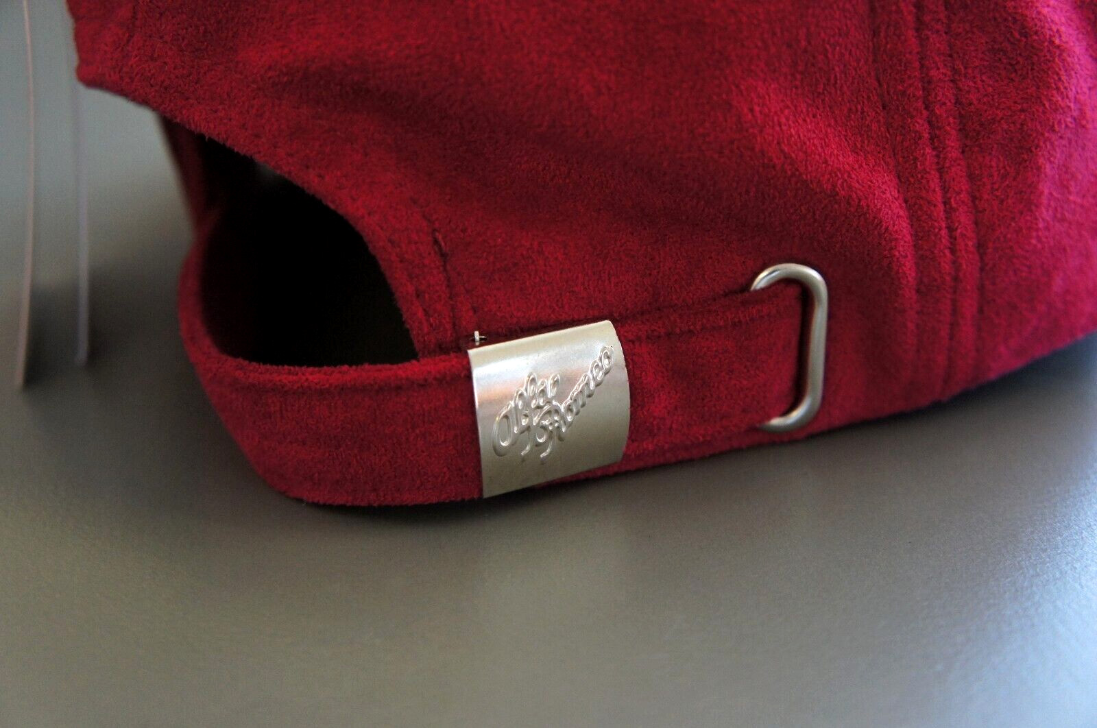 NWT Genuine Alfa Romeo Alcantara Embroidery Baseball Adjustable Snapback Cap Hat