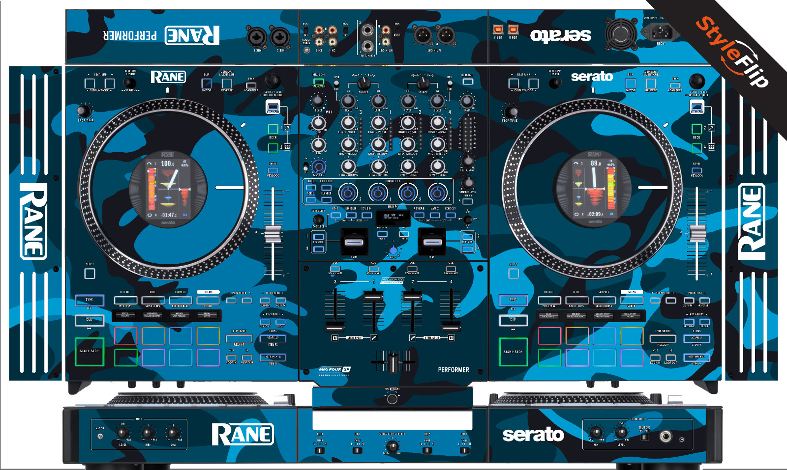 Rane Performer Skin | Blue Camo | Protective Decal | StyleFlip Skins