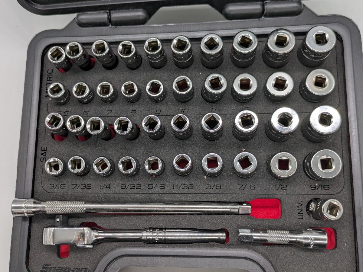 SNAP-ON 144TMPBFR 44PC 1/4" DR 6-PT General Service Socket Set w/ Ca (EC1044302)