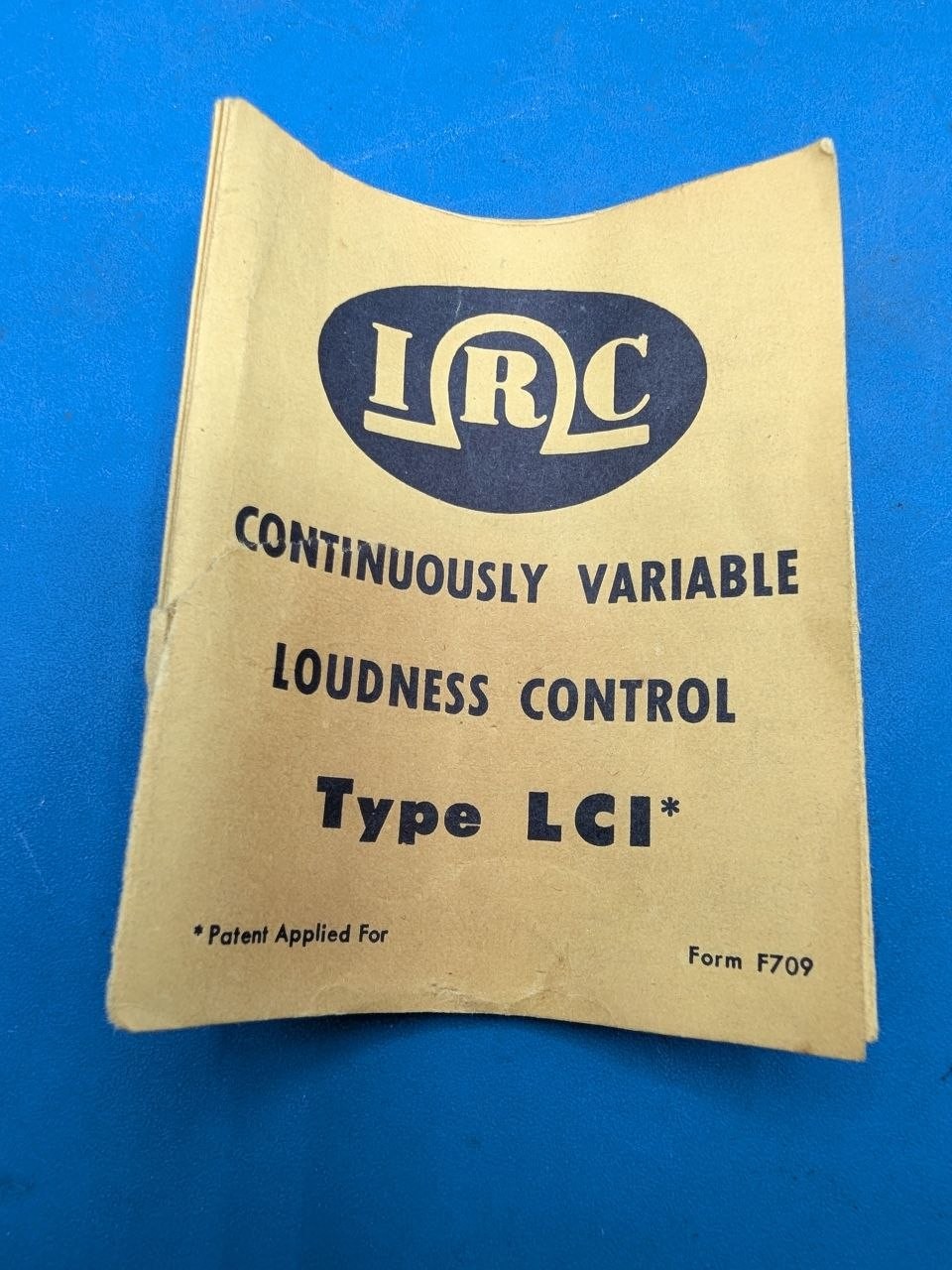 IRC Type LCI Continuously Variable Loudness Control w/ Box Manual RE