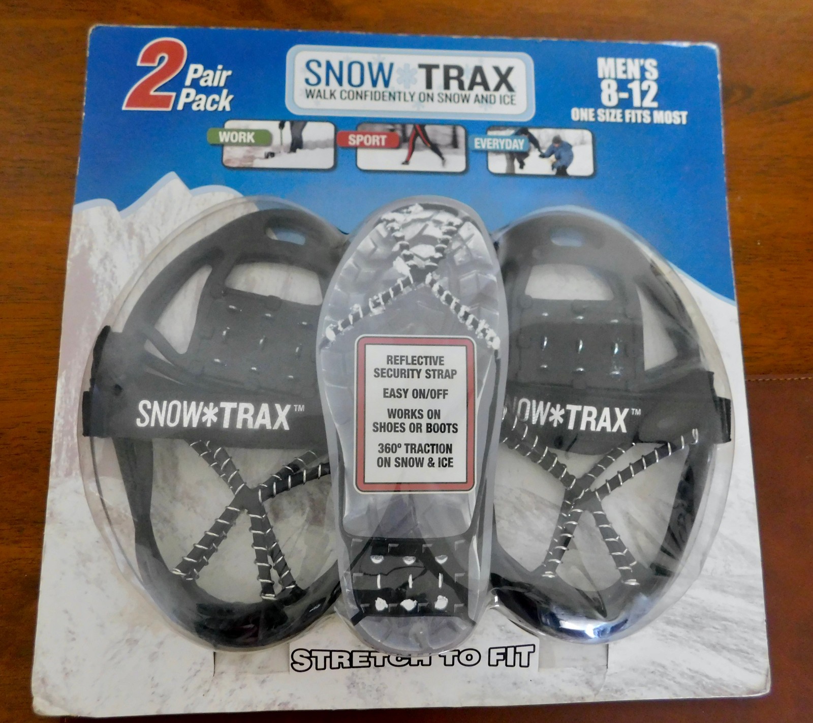 Snow Trax Snow Shoes 2 Pair Ice Traction For Shoes and Boots Men's sizes  8 - 12