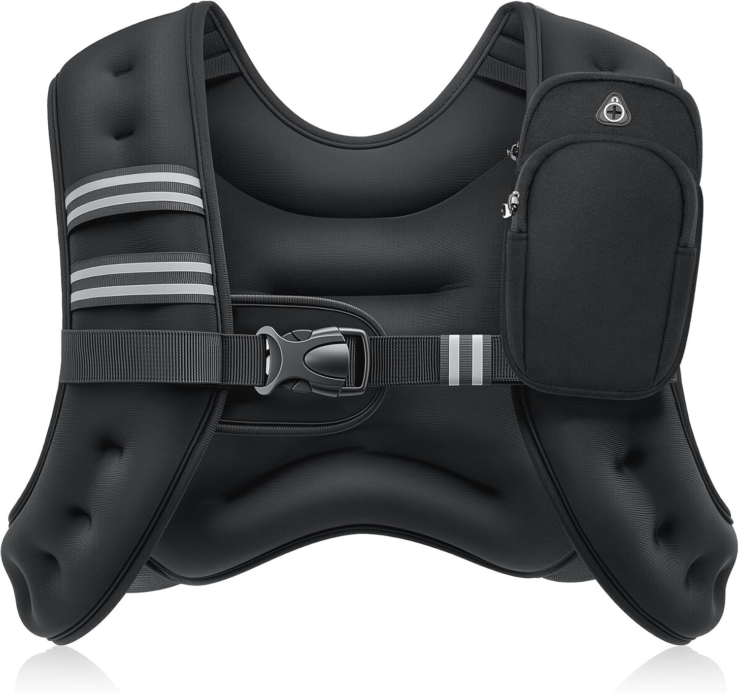 ZELUS Weighted Vest, 6lb/8lb/12lb/16lb/20lb/25lb/30lb Weight Vest 6 lb, Black