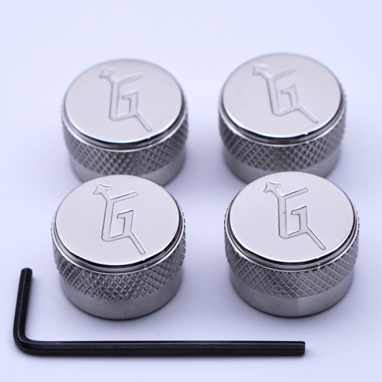 4×Stainless Steel Guitar Knob Arrow-G Speed Control Knob Fit Gret-ch Guitar Bass