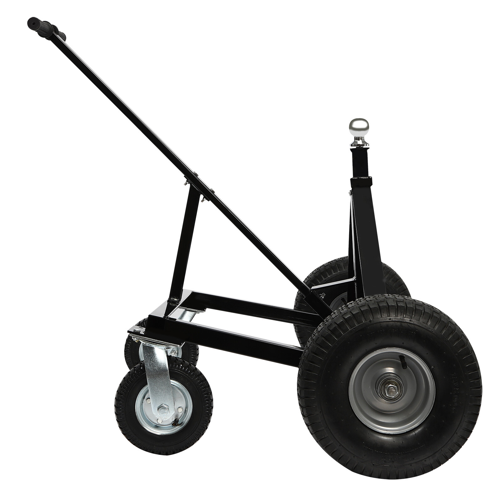 1500lbs Adjustable Dolly Trailer Dolly Trailer Mover Floor Standing w/ 4 Casters