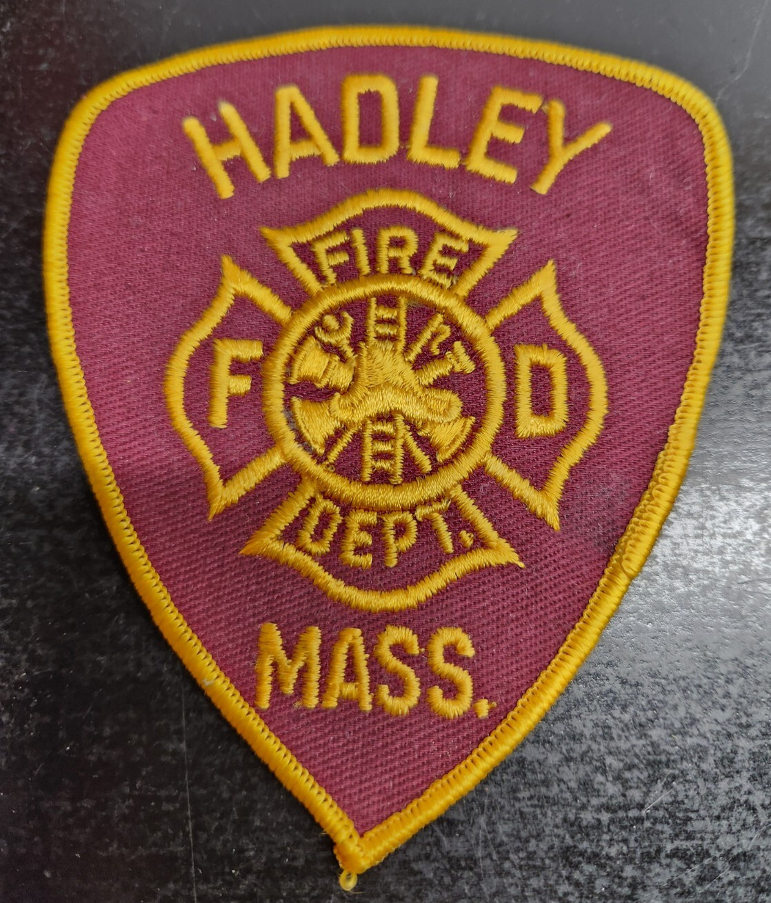 Vintage Hadley Massachusetts Fire Department Shoulder Patch