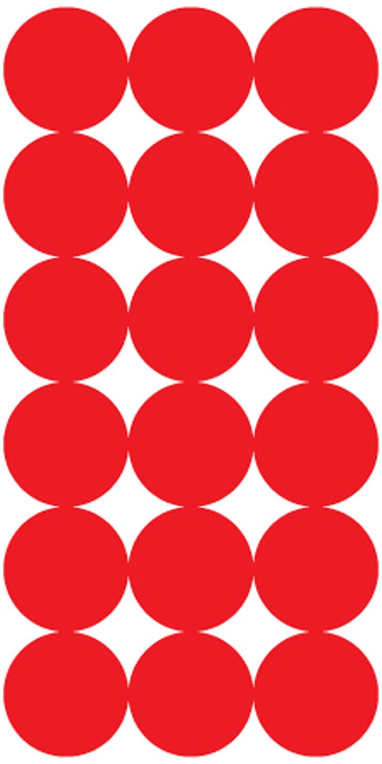 Pro-Shot P432M SplatterShot Repair Pasters Red 1" Self-Adhesive 432 Pasters