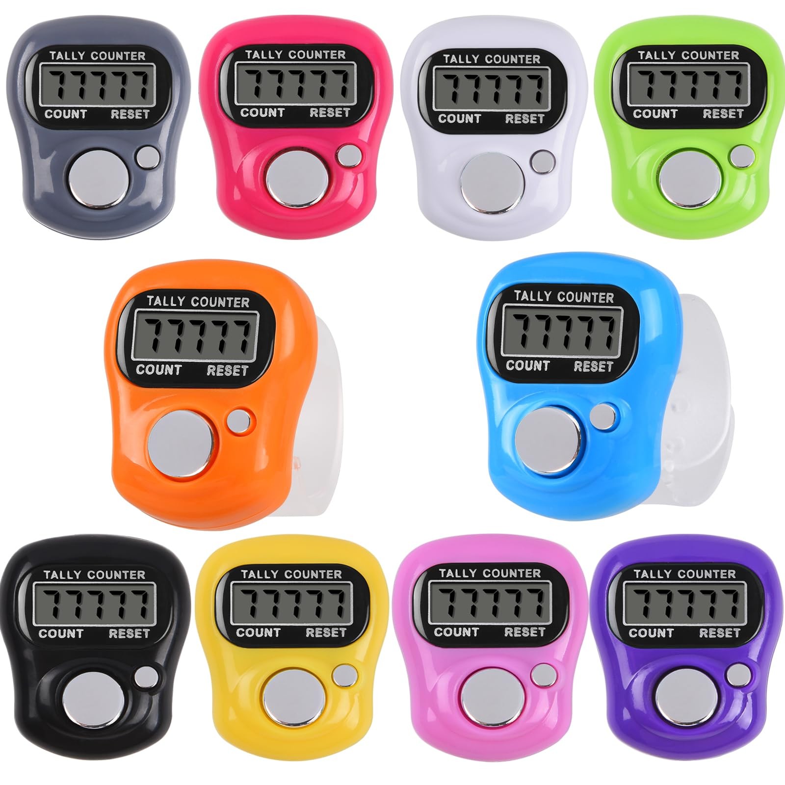 Electronic Tally Counter - 10 Pack Digital Clicker with 5-Digit LCD Display