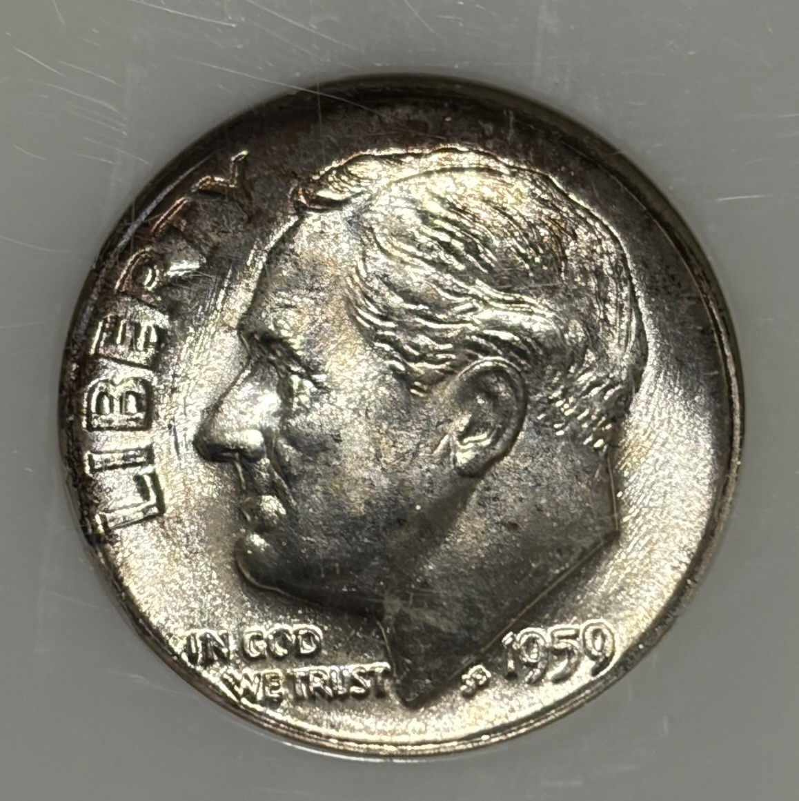 ⭐️1959-D Roosevelt Dime - NGC SAMPLE SLAB - Old Fatty -