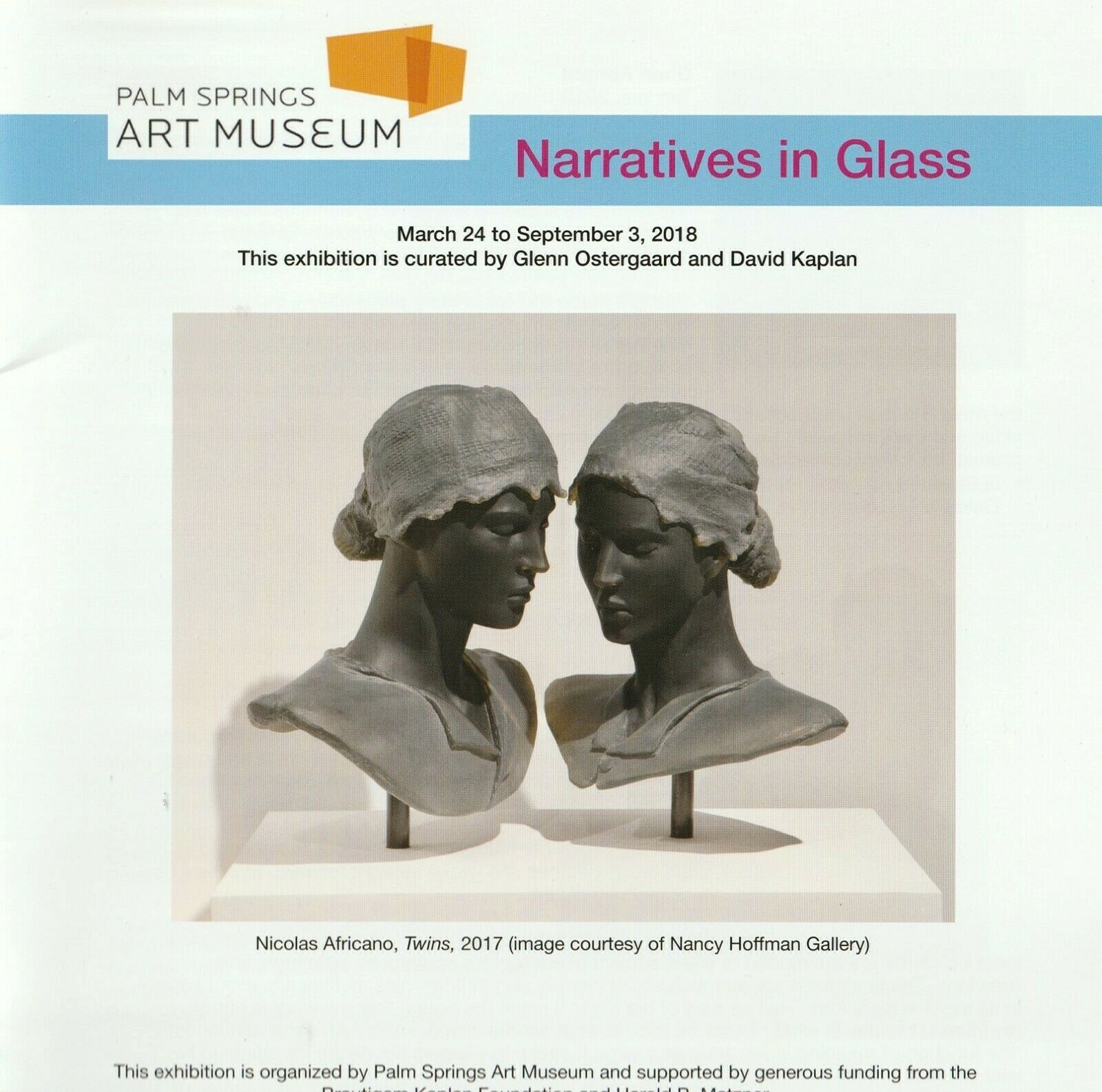Narratives in Glass Palm Springs Museum 2018 Program Brochure Contemporary Art