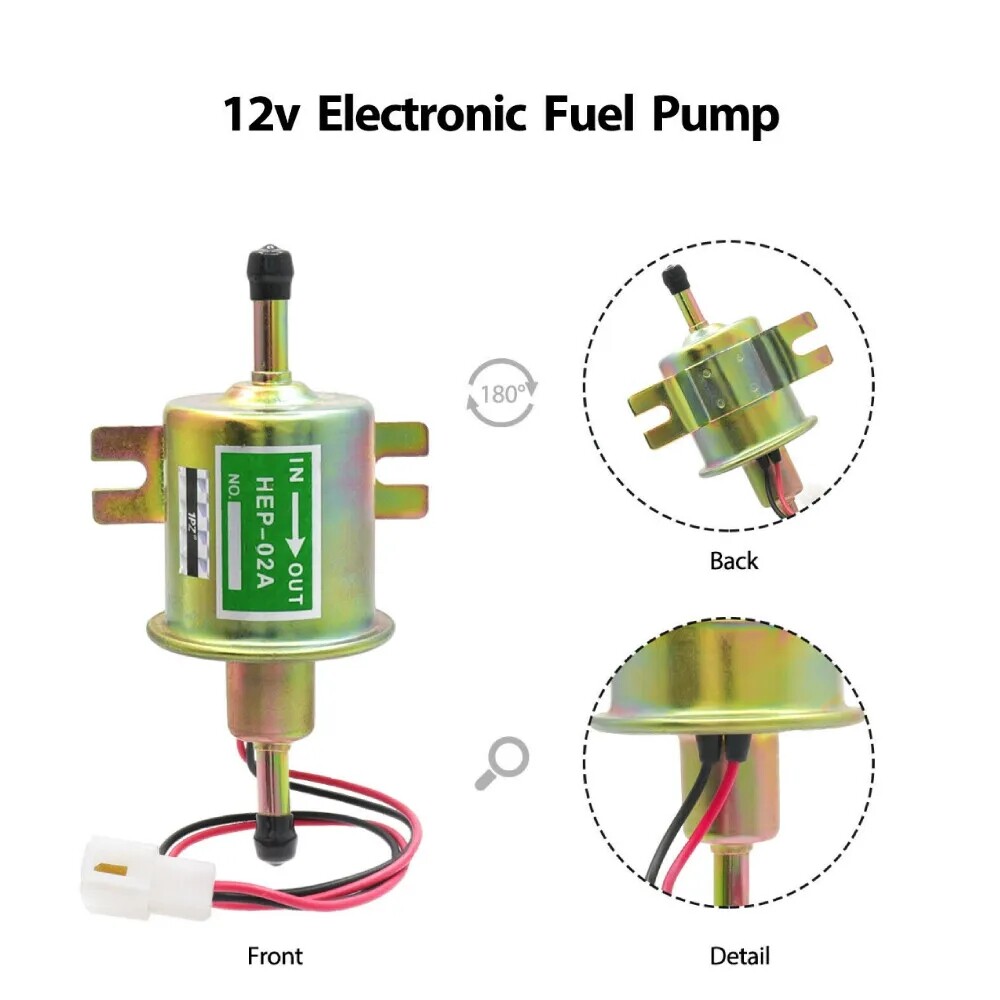 HEP-02A Inline Universal 12V Low Pressure Gasoline Diesel Electronic Fuel Pump