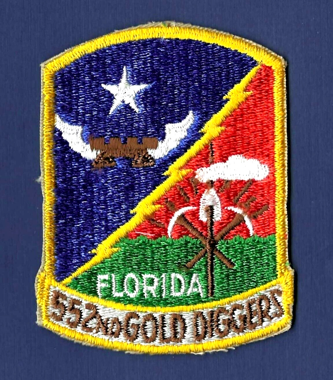 US Air Force 552nd Airborne Early Warning Wing Florida Gold Diggers Patch