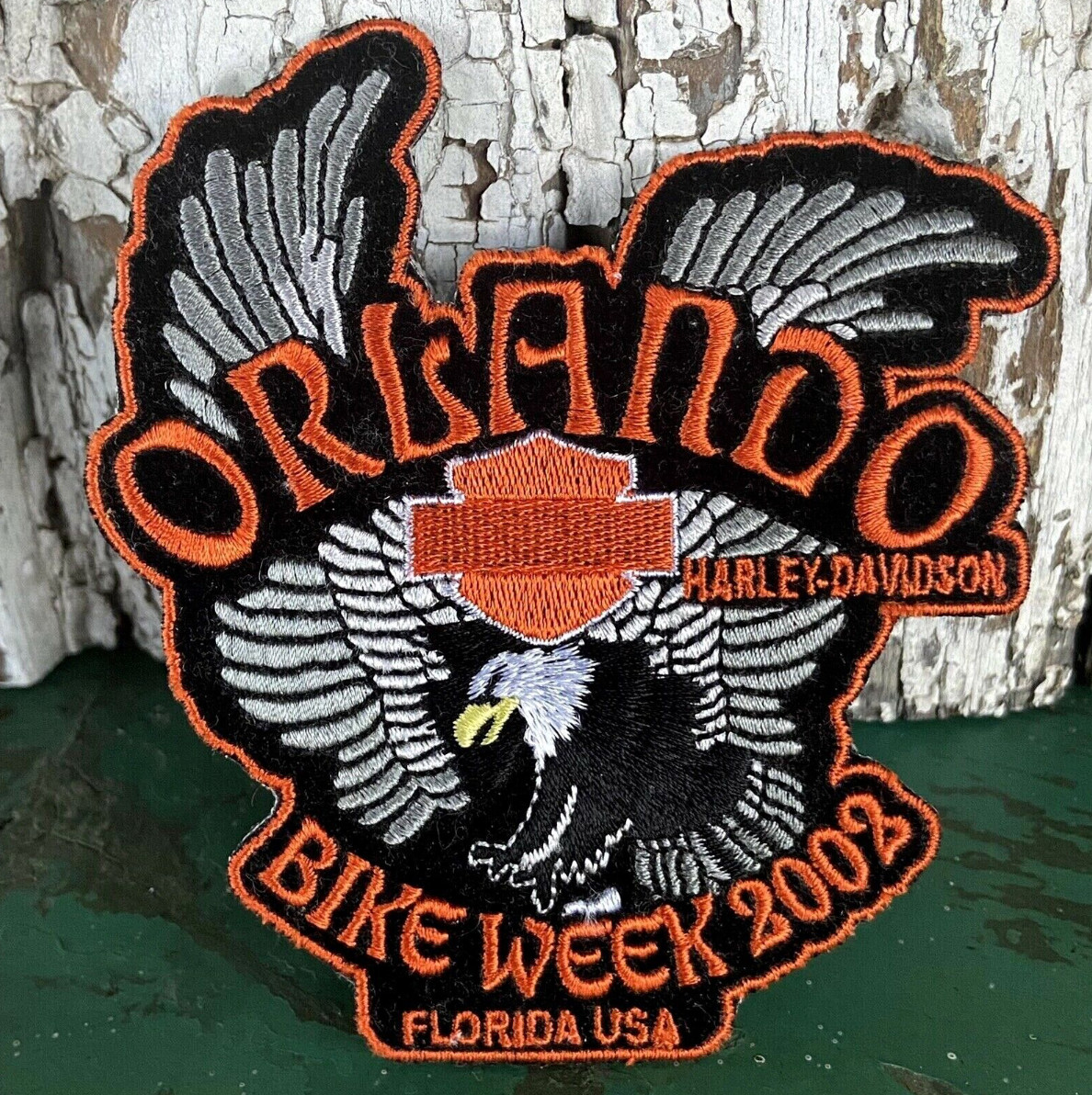 Vtg UNUSED 2002 Harley-Davidson Orlando Florida Bike Week Motorcycle Eagle Patch