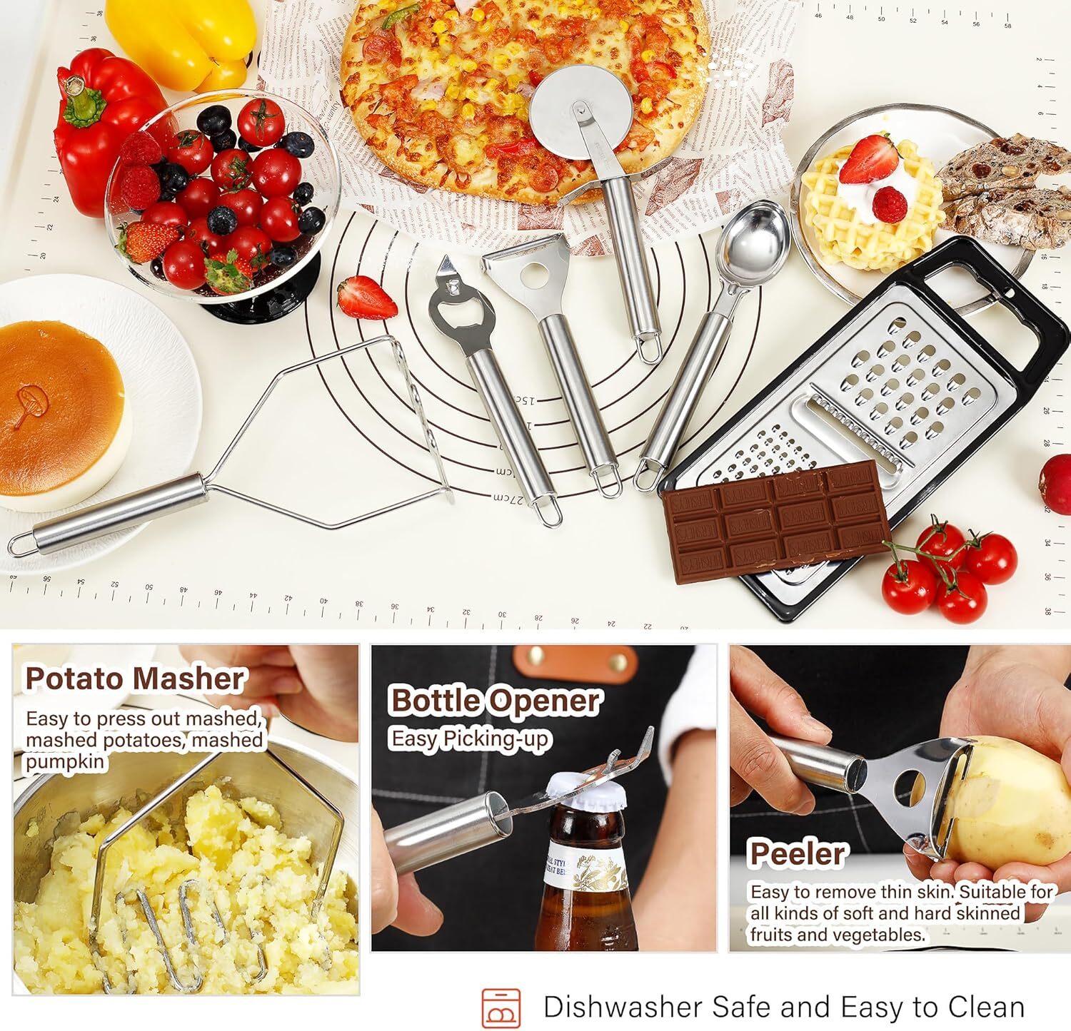 Silicone Cooking Utensils Set, 35 Pcs Kitchen Utensils Set, Spatula Set