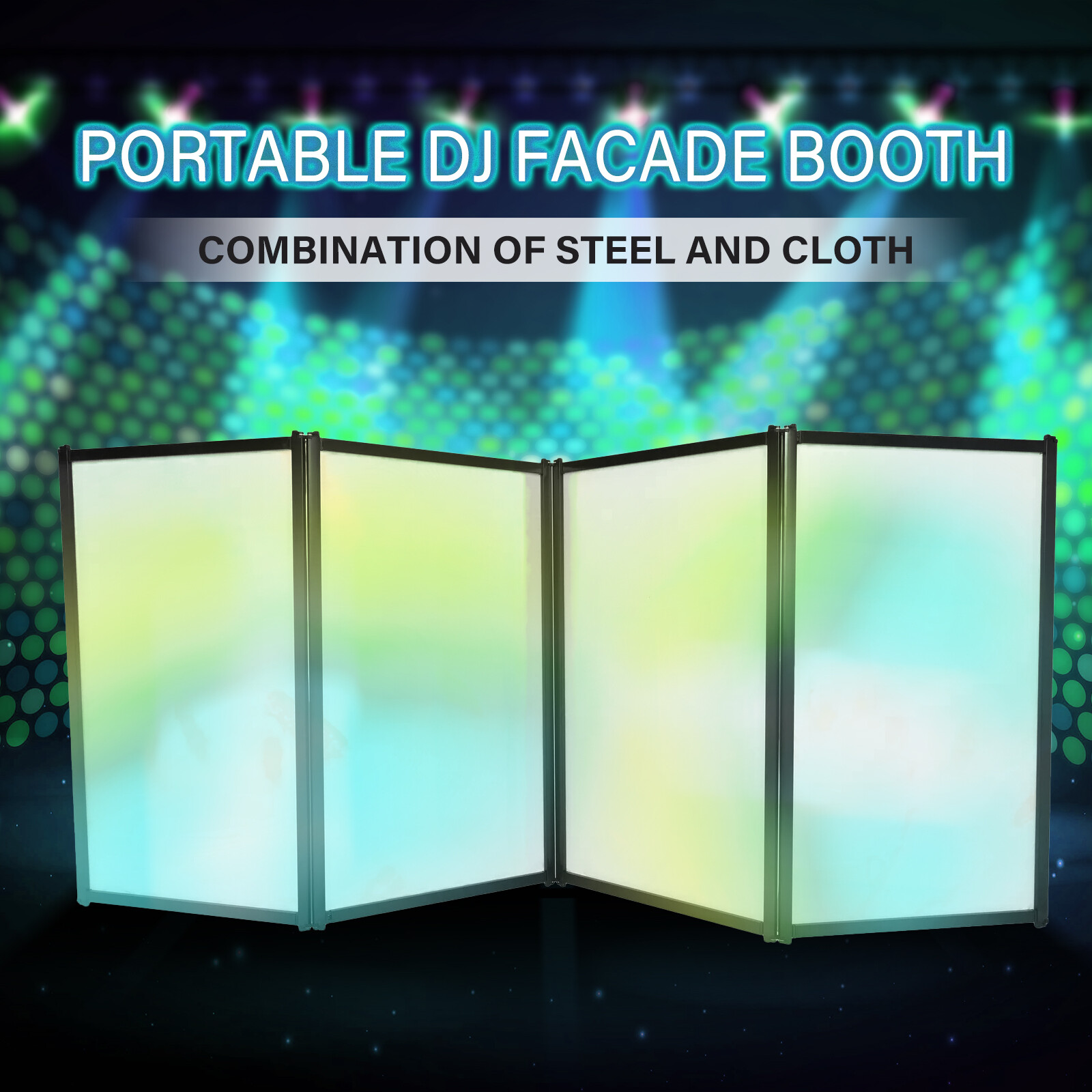 Portable DJ Curtain High-end Professional Performance Background Booth White