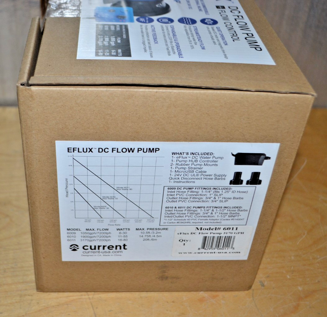 eFlux LOOP DC Flow Return Pump 3170GPH - Model #6011 ~ Current USA ~ (D)