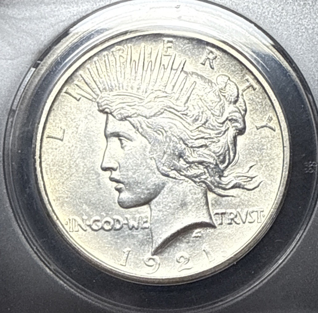 1921 Peace Silver Dollar ANACS MS61 High Relief - Nice Coin Key Date! 1921-P