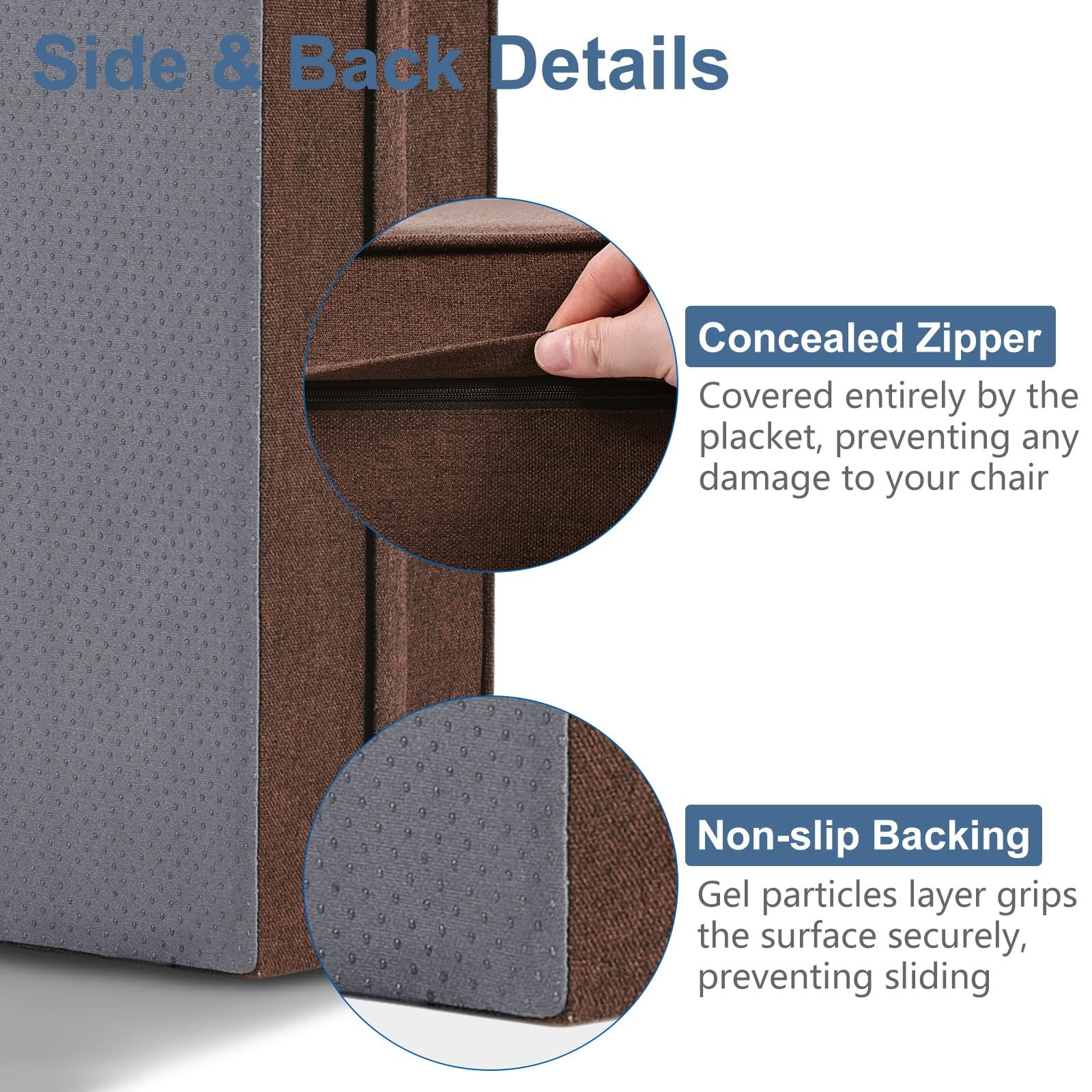 Shinnwa Gel Memory Foam Recliner Cushion for Elderly, 20 × 20 × 5in, Caramel