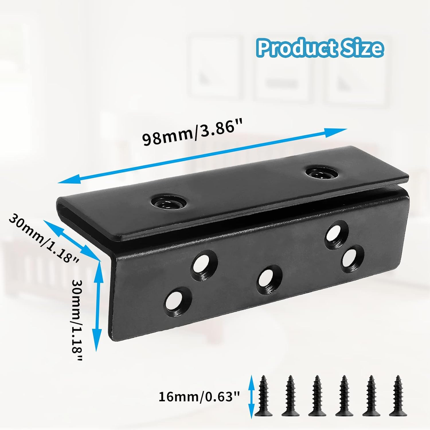2 Pcs Frame Post Double Hook Bracket, Heavy Duty Hardware Plate Attachment Bra