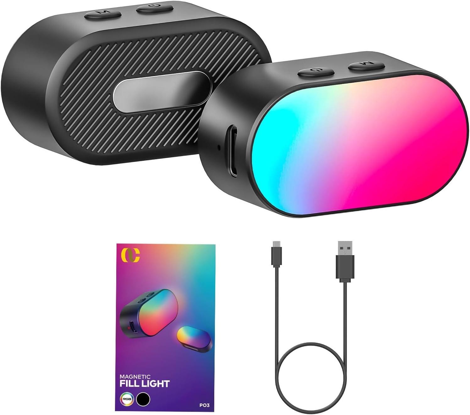 AOCHUAN RGB LED MAGNETIC FILL LIGHT FOR GIMBAL SMARTPHONE VIDEO PHOTO