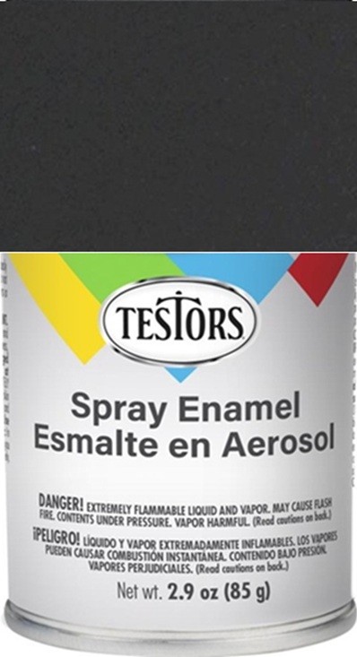 Testors All Purpose Spray Enamel 3oz   Flat Black