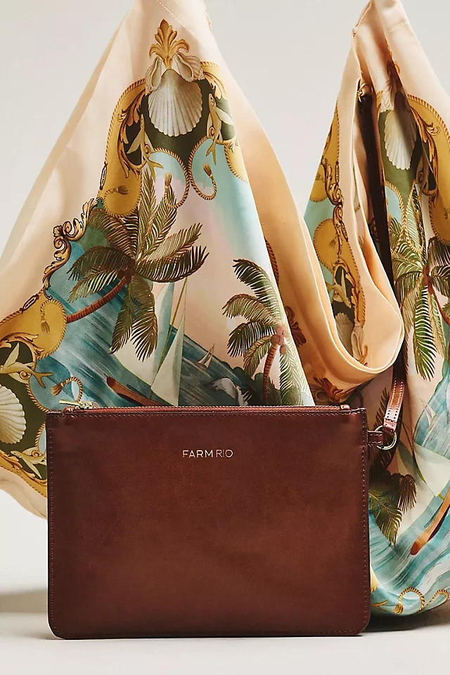 ANthropologie Farm Rio Satin Scarf Medium Bag