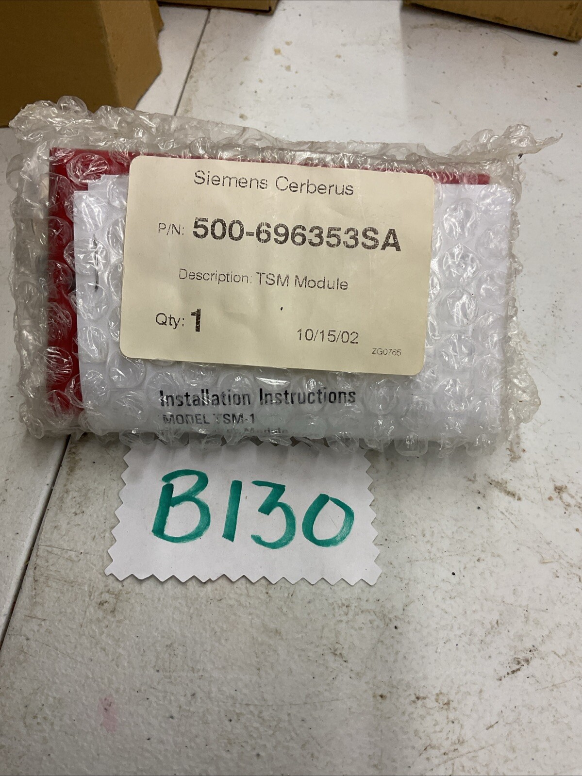SIEMENS CERBERUS 500-696353SA TSM MODULE- ECS
