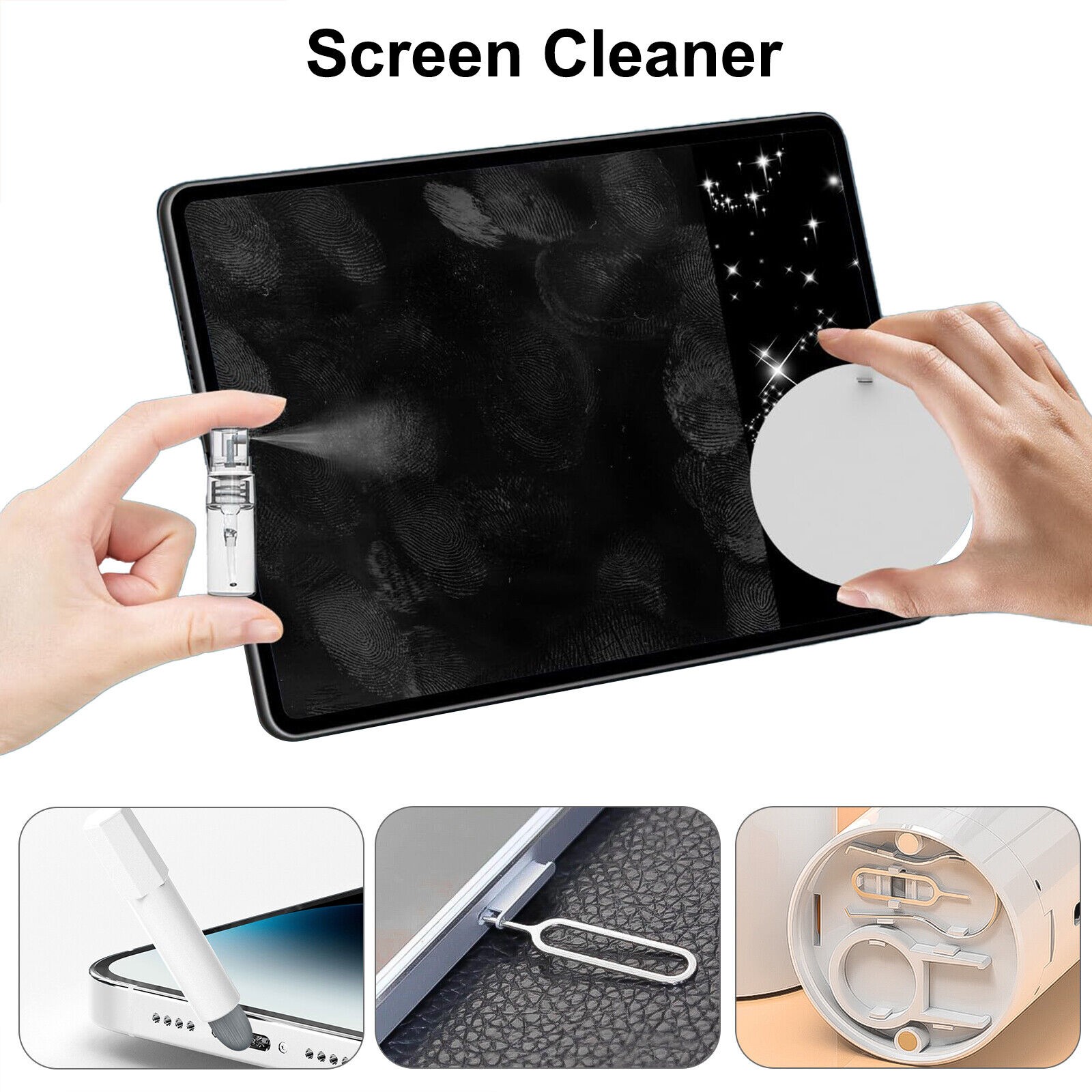 Multi-Function Cleaner Kit For Airpods Laptop Phone Cleaning Brush Tool Portable