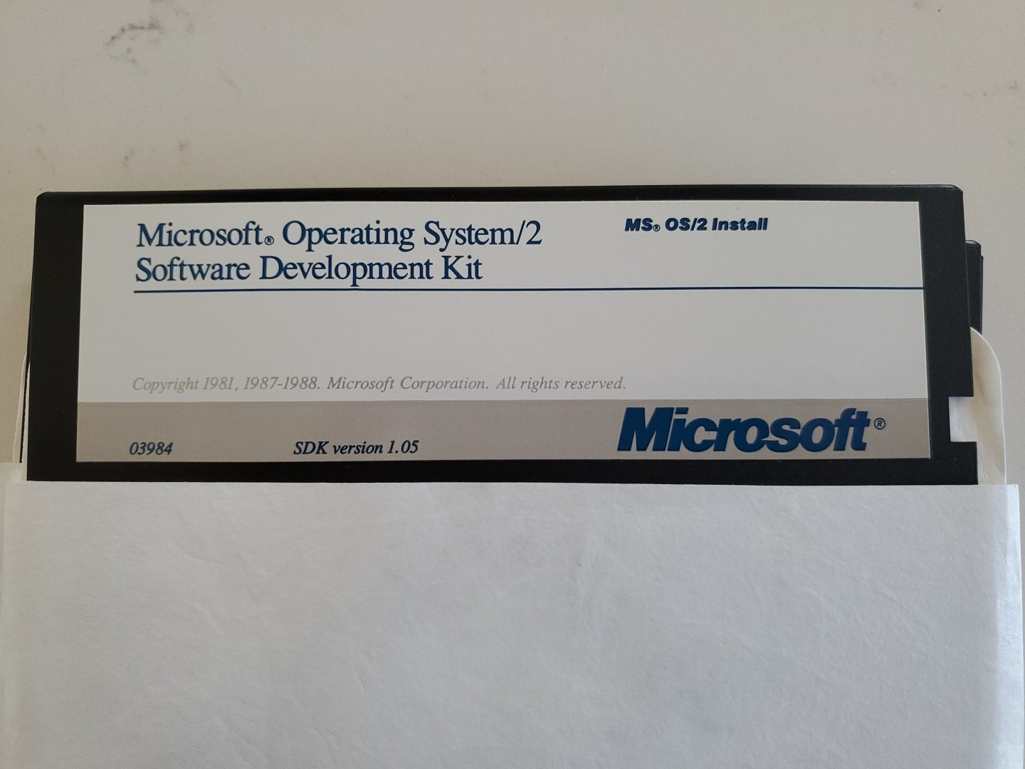 Microsoft Operating System/2 Software Development Kit 1.05 (OS/2 SDK) 5 1/4"
