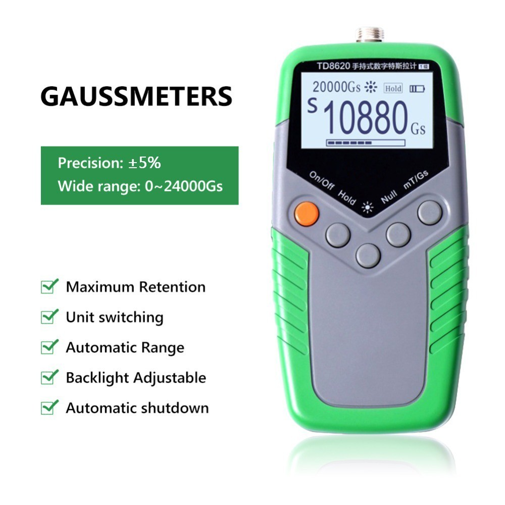 Teslameter Magnetic Strength Tester with Range 200mt/2000mt Display Accuracy ±5%