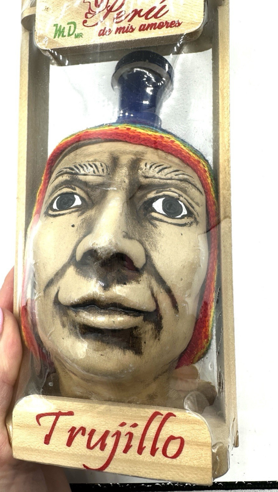 New Peruvian Ceramic Bottle & Cup Trujillo Peru Small Jug Souvenir