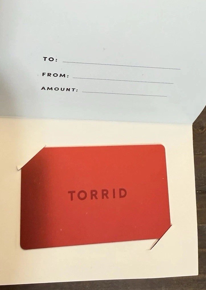Torrid $100 Gift Card Physical Card Unactivated Read Description