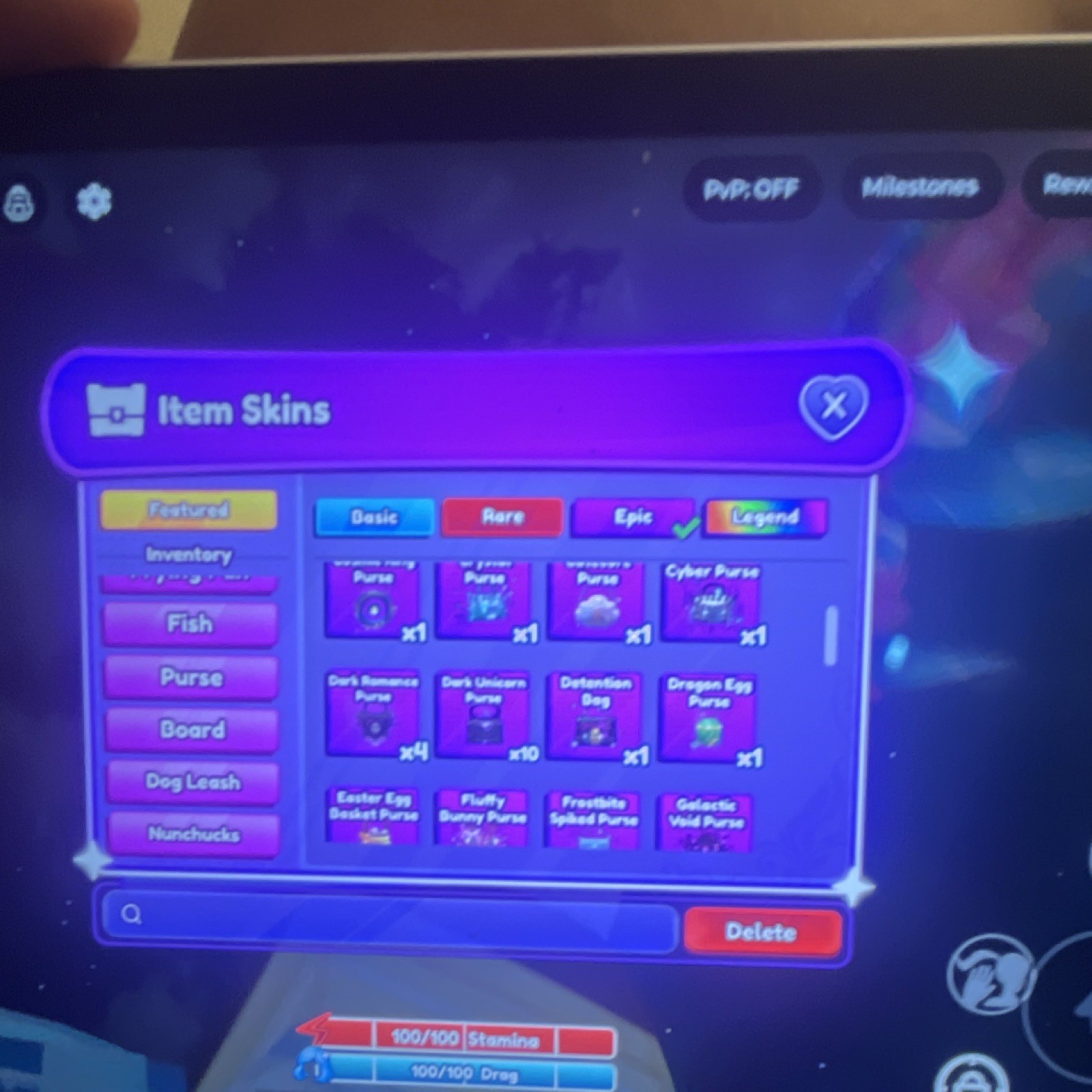 Item Skins Collection with Multiple Rarities - Knuckles, Axes, Chainsaws