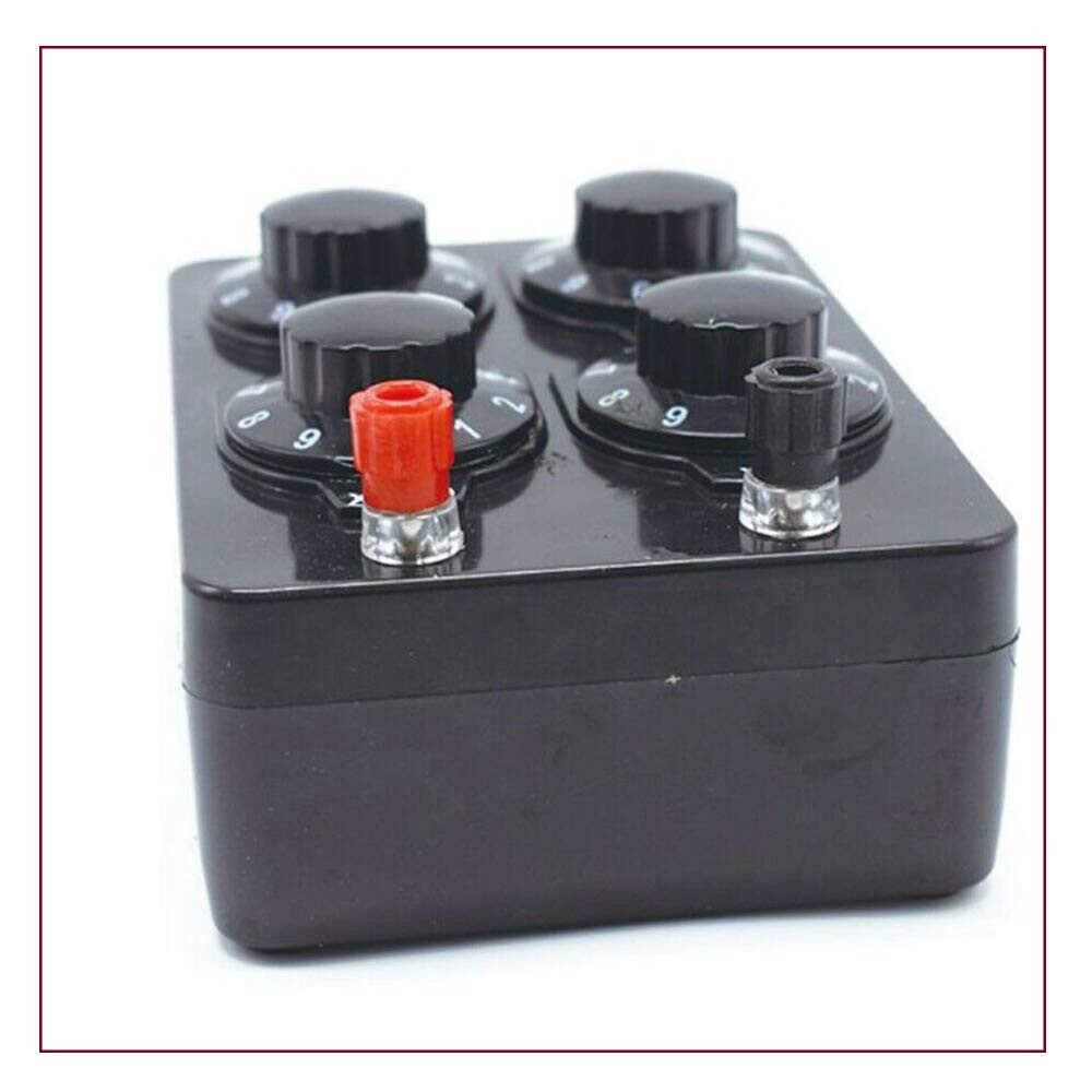 1Pcs 0-9999 Ohm Simple Resistance Box Precision Variable Resistor for Physical E
