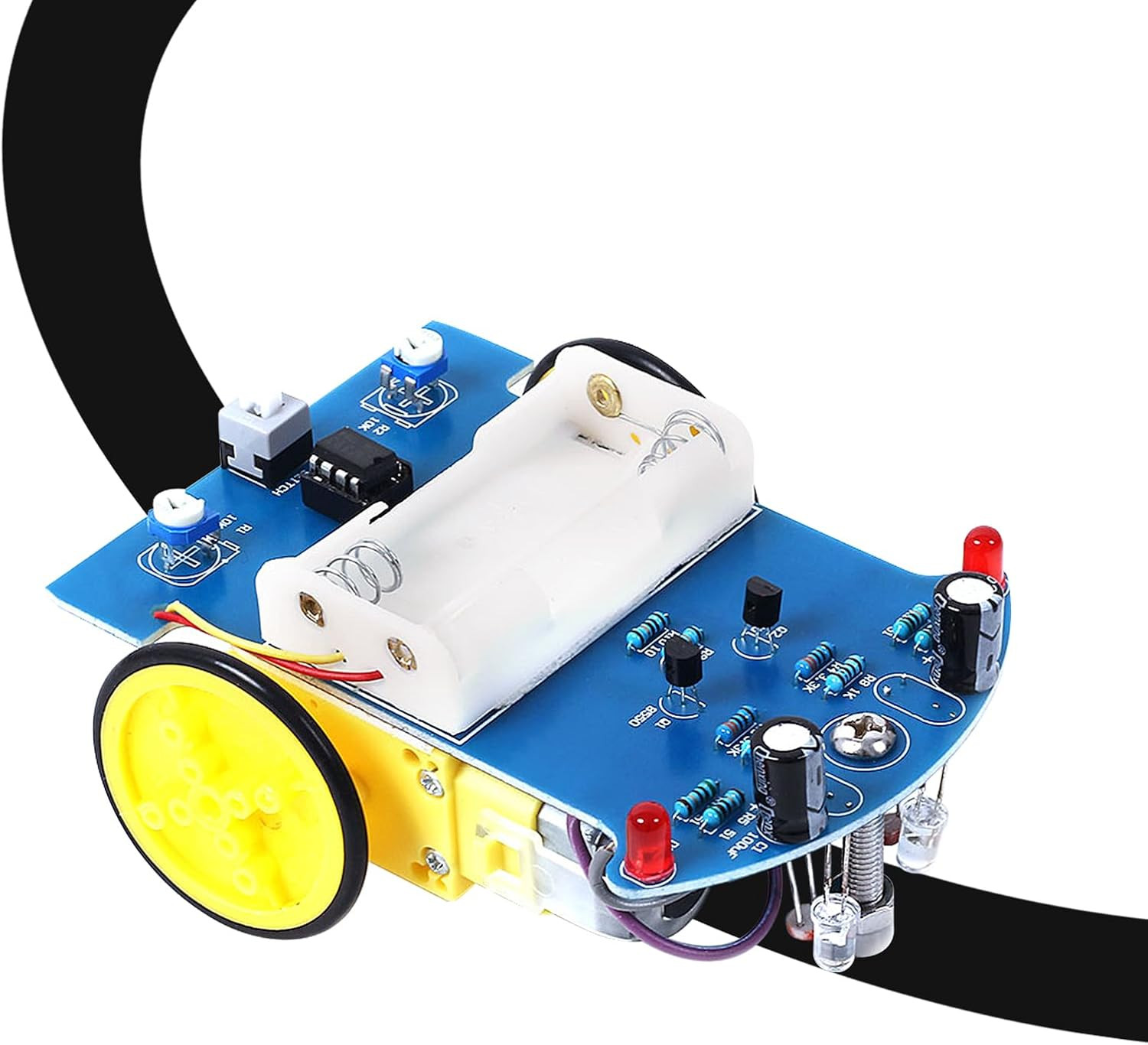 Line following Robot Car Kit Beginners Smart Car Soldering Practice Kit TT Motor