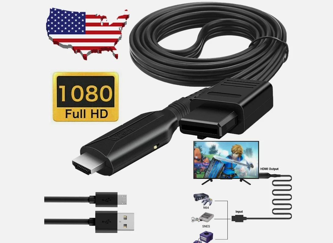 N64 To HDMI Converter Adapter 1080P HD Cable For Nintendo Gamecube NES SNES