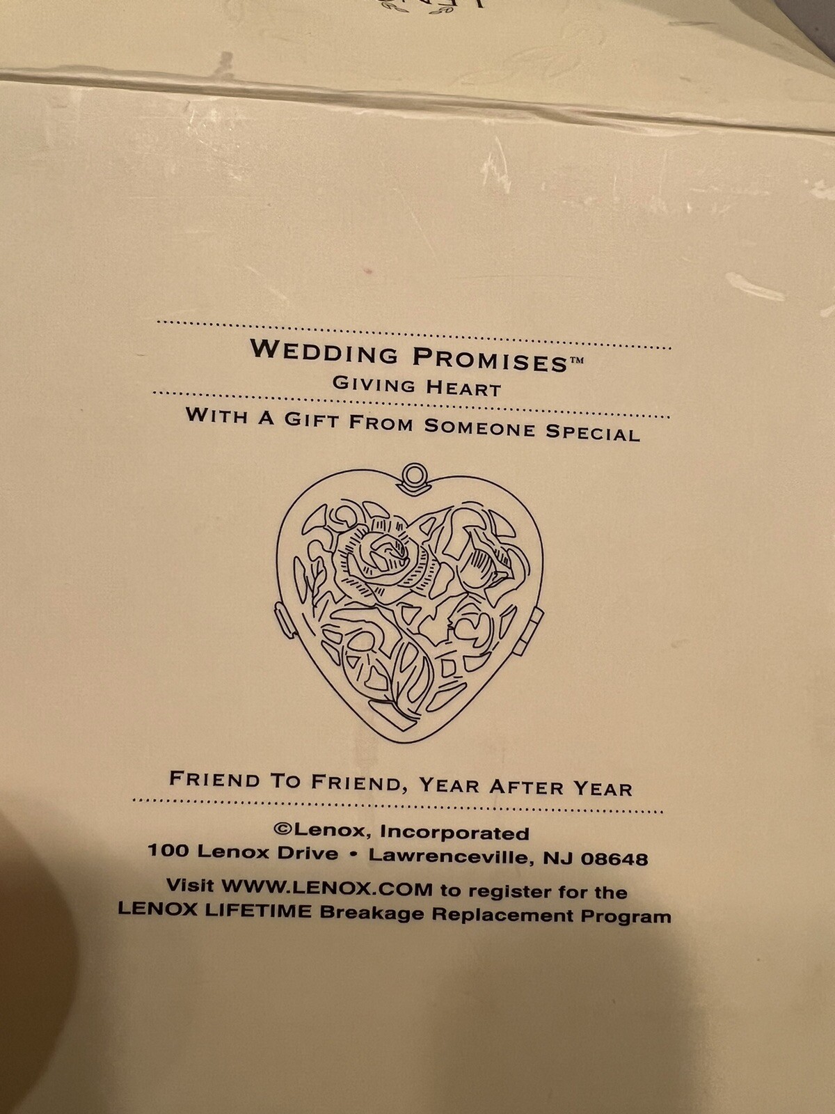 Lenox Wedding Promises Giving Heart Silverplate Storage Container
